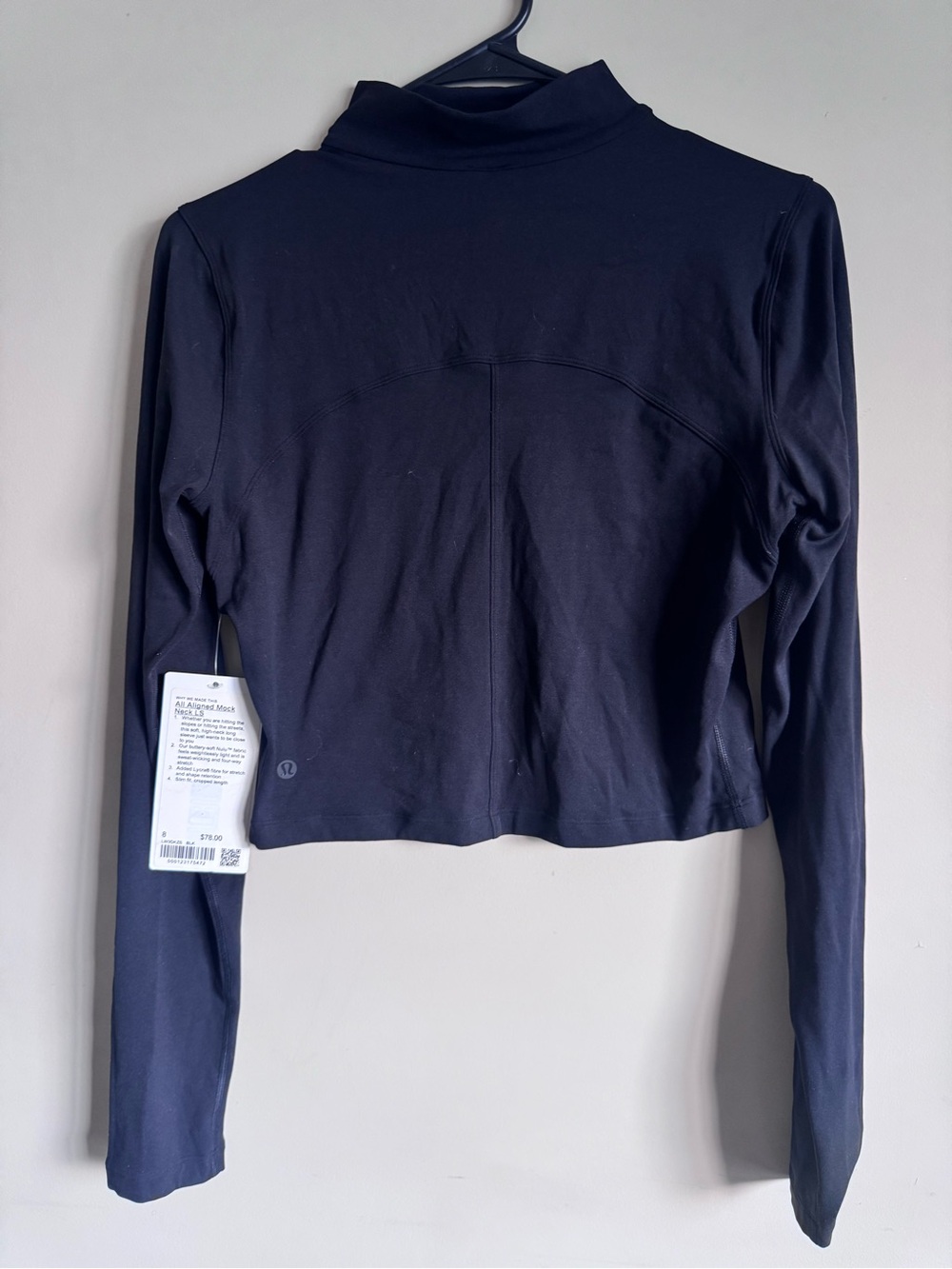 lululemon athletica Black Cropped Long-Sleeve Mock Neck